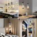 Axyaa Modern Black Crystal Pendant Chandelier - Small Gold Crystal Lighting for Kitchen & Entryway
