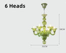 Axyaa Modern Crystal Chandelier Classic Arm Hanging Lamp for Living Room