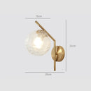 Axyaa Glass Sphere LED Wall Lamp Minimalist Bedroom Living Room Decor Lighting