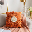 Axyaa Floral Velvet Cushion Cover - Girl's Heart Style Plush Pillowcase - Home Decor