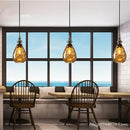 Axyaa Nordic Loft Vintage Glass Pendant Lights Hanging Lamp
