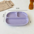 Axyaa Solid Color Ceramic Dinner Plates Set 3Grid Eco-friendly Kitchen Tableware