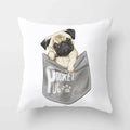Cute Pug Bulldog Pillowcase for Living Room Decor - Axyaa Home Decor
