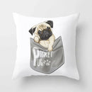 Cute Pug Bulldog Pillowcase for Living Room Decor - Axyaa Home Decor