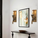 Axyaa French Retro Gold Carved Wall Lamp for Elegant Home Lighting