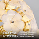 Axyaa Glass Petal Chandelier Cream Style Dining Room Lamp