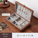 Axyaa Black Walnut Solid Wood Jewelry Box Retro Storage Box