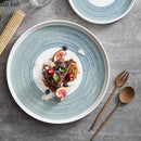 Axyaa Straight Edge Ceramic Plate Set for Molecular Cuisine and Specialty Tableware
