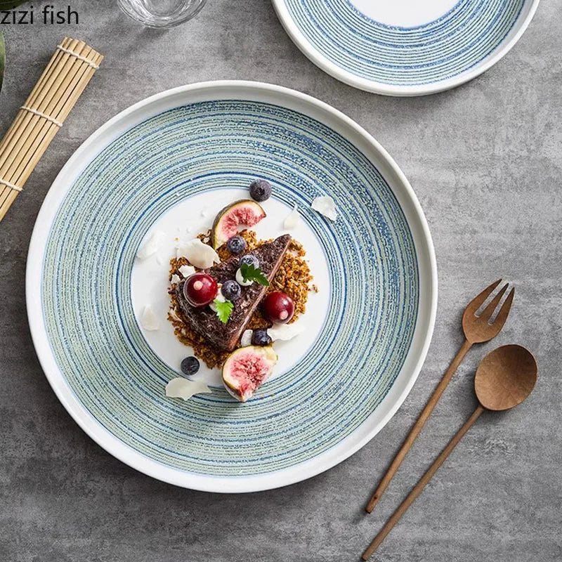 Axya Ceramic Straight Edge Plate Set for Molecular Cuisine and Specialty Dining