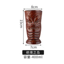 Axyaa Tiki Zombie Cocktail Glass, Creative Ceramic Bar Cup, Large Beer Mug, Skeleton Design