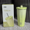 Axyaa Insulated Cold Cup with Diamond-Shaped Straw for Portable Ice Cream Water.