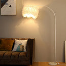 Axyaa Nordic Feather Floor Lamp LED White Fishing Light