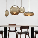 Axyaa Glass Pendant Light: Modern LED Lamp for Dining Rooms, Bedrooms, and Bar Counters