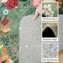 Axyaa Fashion Flower Rug: Washable Soft Bedroom Mat for Luxury Home Decoration