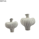 Axyaa Sandstone Ceramic Vase with Artificial Flowers for Desk and Home Decoration