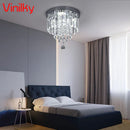 Axyaa Crystal LED Ceiling Chandelier for Kitchen Living Room Chrome Lighting