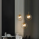 Axyaa Glass Ball LED Chandelier Pendant Lamp for Dining Room & Bedroom