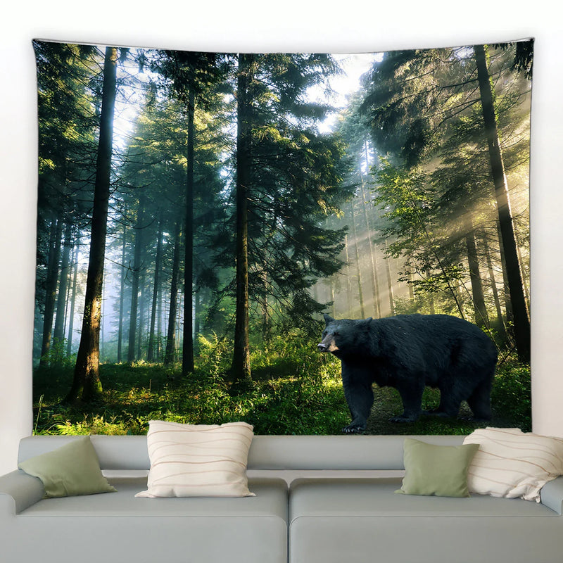 Axyaa Wild Animal Tapestry Nature Landscape Wall Hanging for Home Decor