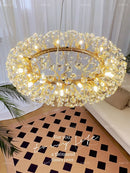 Axyaa Crystal Dandelion Chandelier: Luxury Living Room Bedroom Decor & Restaurant Light
