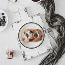 Axya Rustic White Wood Chopping Board & Tray for Nordic Retro Style Picnics & Home Decor