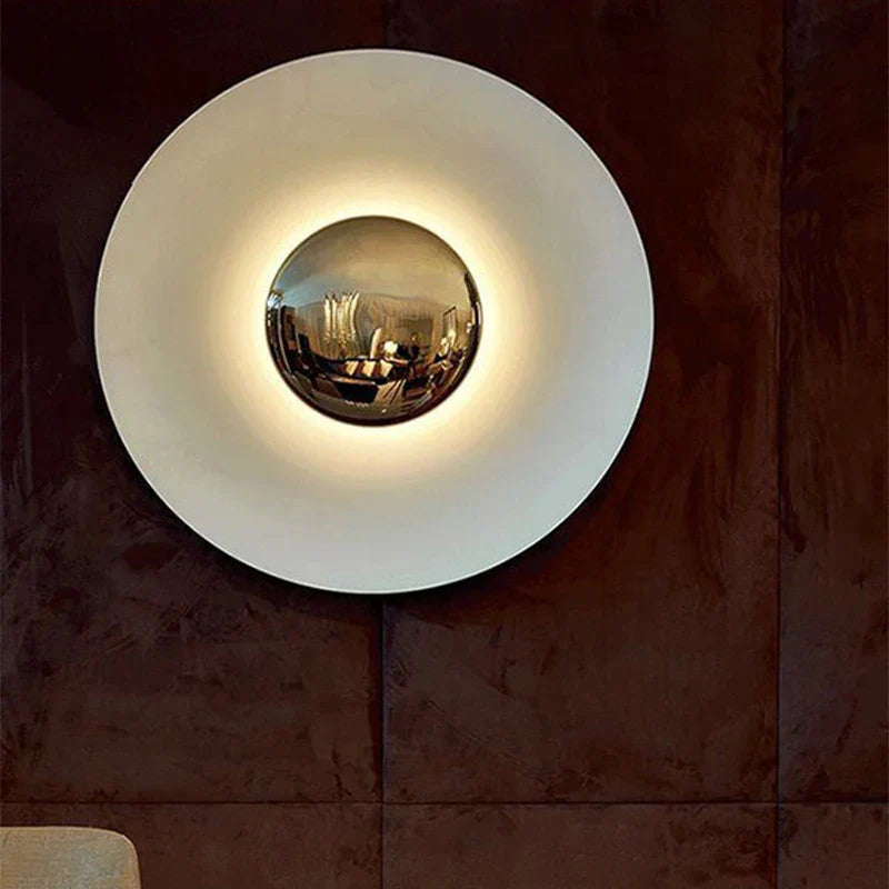 Axyaa Round LED Wall Lamp: Modern Nordic Wall Lights for Indoor Lighting, Living Room, Bedroom