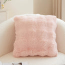 Axyaa Bubble Rabbit Fleece Pillowcase: Cozy Solid-Color Plush Cushion Cover for Autumn/Winter