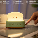 Axyaa Toast Lamp: Rechargeable LED Night Light for Bedroom Decoration and Mood Lighting