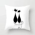 Axyaa Cartoon Black Cat Cushion Cover 45*45cm