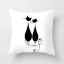 Axyaa Cartoon Black Cat Cushion Cover 45*45cm