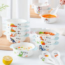 Axyaa Dinosaur Ceramic Children's Bowl - High Temperature Resistant, Cute & Versatile