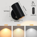 Axyaa Modern Minimalist LED Wall Lamp 3-Color Remote Touch Magnetic Suction 5200mAh