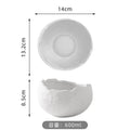 Axyaa Matte Ceramic Dessert Bowl Set for Molecular Cuisine Restaurant Tableware