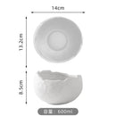 Axyaa Matte Ceramic Dessert Bowl Set for Molecular Cuisine Restaurant Tableware