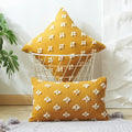 Axyaa Yellow Star Decor Cushion Cover - 45*45 Cotton Pillow Case Home Decor