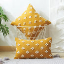 Axyaa Yellow Star Decor Cushion Cover - 45*45 Cotton Pillow Case Home Decor
