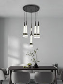 Axyaa Tapered Chandelier: Modern Nordic Pendant for Living Room, Staircase, Attic