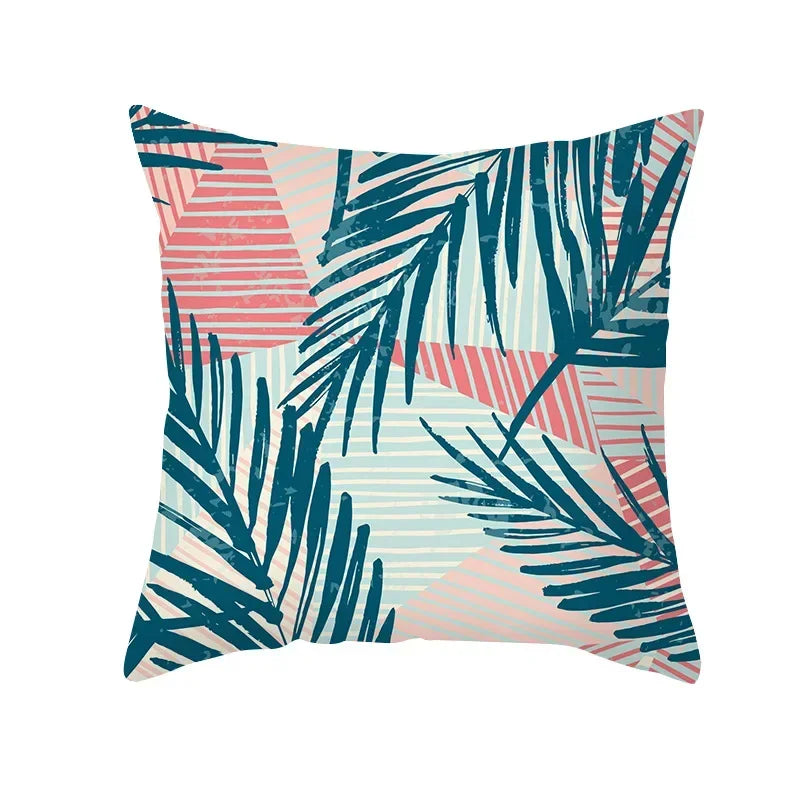 Axyaa Tropical Plant Pillowcase 45*45cm Decor for Home Office Car