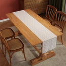 Axyaa Romantic White Lace Six Petal Flower Table Runner; Wedding Dining Table Decor