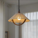 Axya Vintage Pendant Chandelier with Wood Hemp Rope Weaving