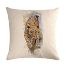 Axyaa Pet Animal Print Linen Pillowcase 45*45cm for Office Sofa Decoration