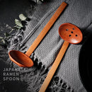 Axyaa Ramen Noodle Spoon: Japanese Wooden Eating Utensil for Korean Cuisine