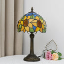 Axyaa Sunflower Stained Glass Table Lamp - Aesthetic Bedroom Living Room Decor