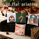 Christmas-themed Cute Animal & Pattern Pillow Cover for Sofa, Bedroom, Car by Axyaa