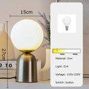Axyaa Glass Ball Bedside Lamp - Nordic Modern Round Table Light