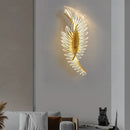Axyaa Acrylic Feather Wall Lamp for Bedroom, Living Room, Study - Modern, Simple Design