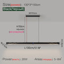 Axyaa Modern Black LED Chandelier for Dining Room and Kitchen