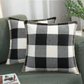 Axyaa Plaid Check Pillow Cover 50x50cm Cotton Linen Cushion Cover Home Decor Sofa Pillowcase