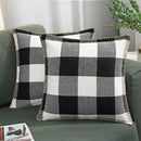 Axyaa Plaid Check Pillow Cover 50x50cm Cotton Linen Cushion Cover Home Decor Sofa Pillowcase