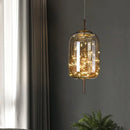 Axyaa Glass Art Master Bedroom Pendant Light Bar Counter Hanging Lamp