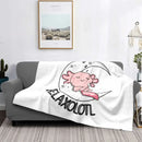 Axyaa Pink Axolotl Fleece Blanket for Bedroom & Home - Ultra-Soft & Adorable